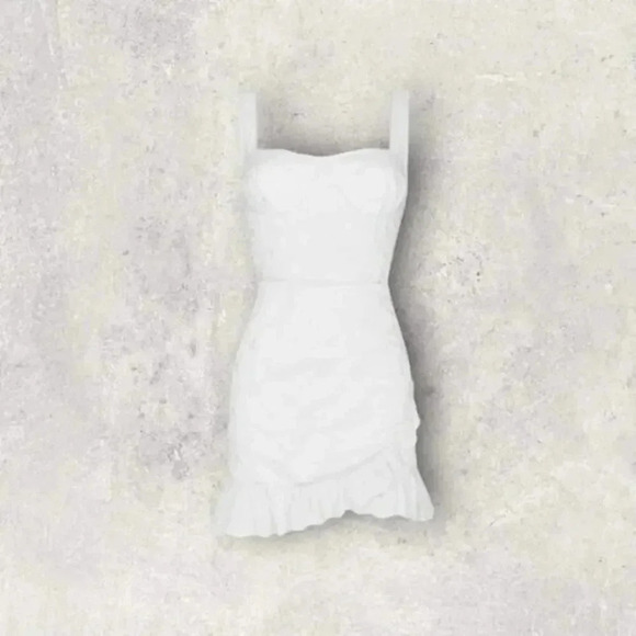 Reformation Ives White Dress Mini B949 - Picture 1 of 7